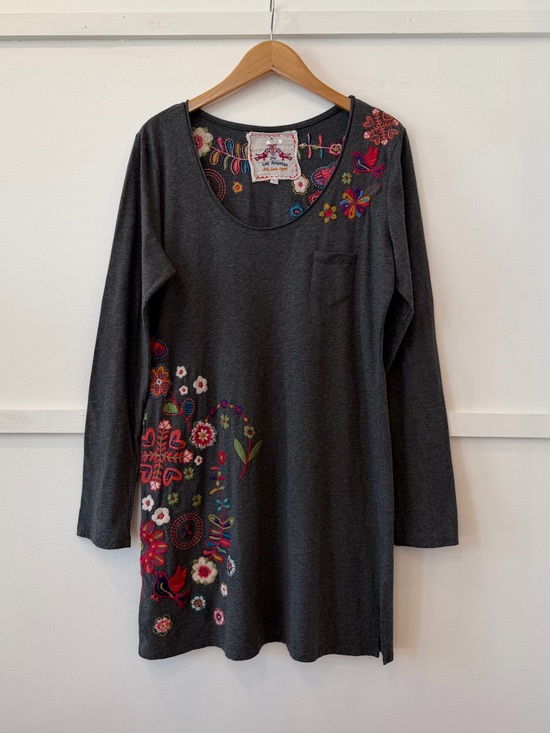 Johnny Was Dresses & Skirts - Johnny Was Embroidered Colorful Tunic Top Dress size L
